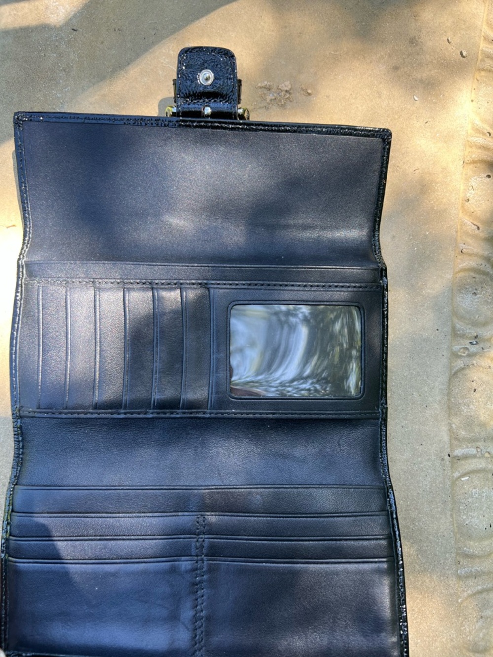 Vintage Y2K Hampton Monogram Trifold Coach Black and Gray Signature wallet - Picture 3 of 10